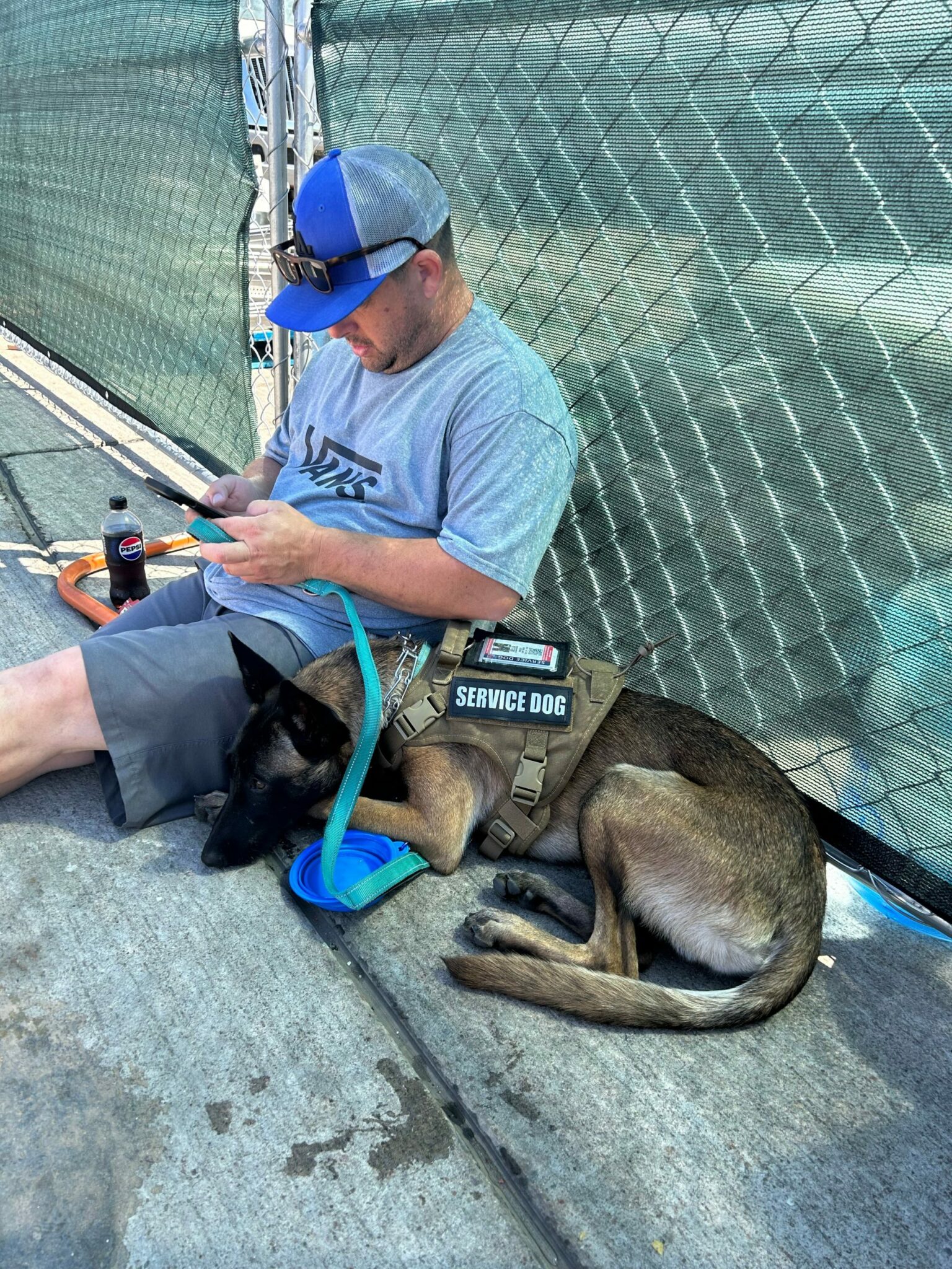 James Silva USMC GySgt Ret lead trainer VFR with service dog