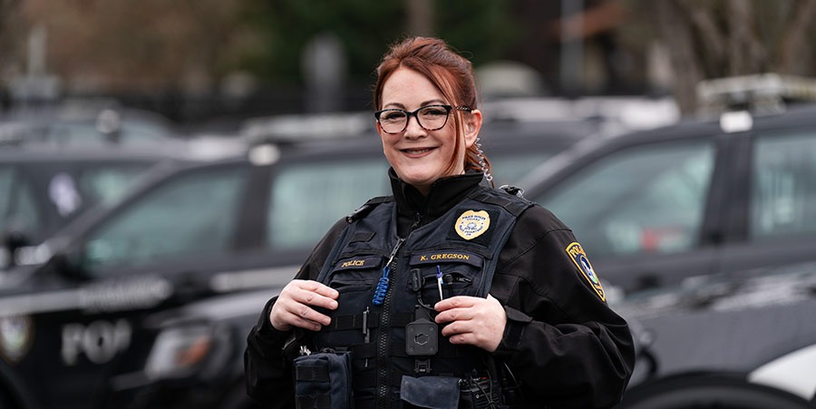 Kary Gregson police officer and board treasurer